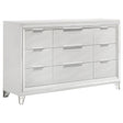 Furniture City Houma - Coaster - Marmore 9-drawer Dresser Cabinet White - 224963