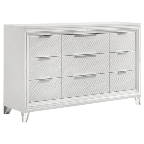 Furniture City Houma - Coaster - Marmore 9-drawer Dresser Cabinet White - 224963