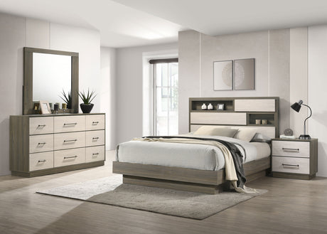 Furniture City Houma - Coaster - Fenwick 4-piece Eastern King Bedroom Set Grey Oak - 224981KE-S4