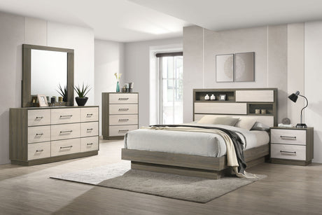 Furniture City Houma - Coaster - Fenwick 5-piece Eastern King Bedroom Set Grey Oak - 224981KE-S5