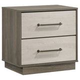 Furniture City Houma - Coaster - Fenwick 2-drawer Nightstand Bedside Table Grey Oak - 224982