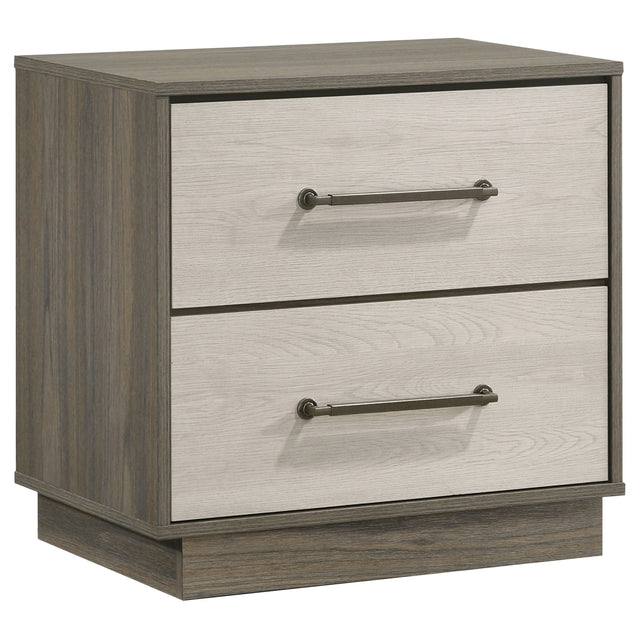 Furniture City Houma - Coaster - Fenwick 2-drawer Nightstand Bedside Table Grey Oak - 224982