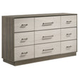 Furniture City Houma - Coaster - Fenwick 9-drawer Dresser Grey Oak - 224983
