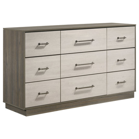 Furniture City Houma - Coaster - Fenwick 9-drawer Dresser Grey Oak - 224983