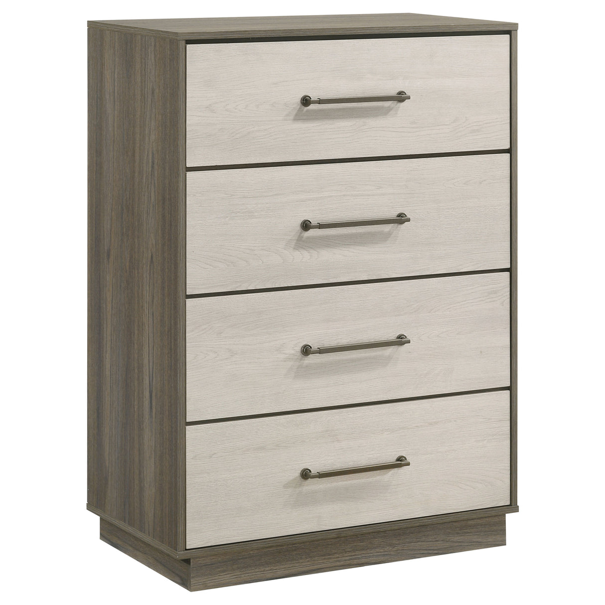Furniture City Houma - Coaster - Fenwick 4-drawer Chest of Drawers Grey Oak - 224985