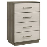 Furniture City Houma - Coaster - Fenwick 4-drawer Chest of Drawers Grey Oak - 224985