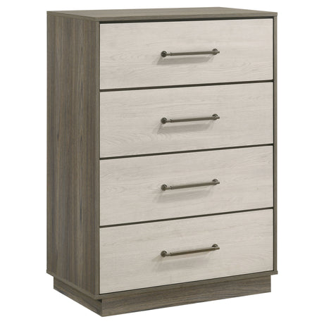 Furniture City Houma - Coaster - Fenwick 4-drawer Chest of Drawers Grey Oak - 224985