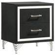 Furniture City Houma - Coaster - Lucia 2-drawer Nightstand Bedside Table Black - 224992