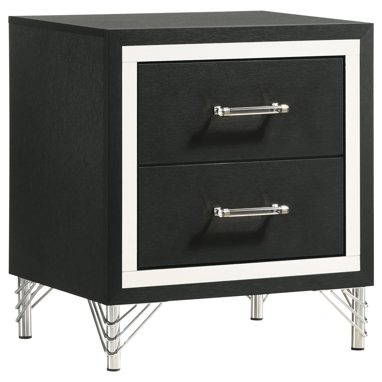 Furniture City Houma - Coaster - Lucia 2-drawer Nightstand Bedside Table Black - 224992