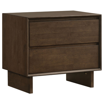 Furniture City Houma - Coaster - Glenwood 2-drawer Nightstand Bedside Table Warm Brown - 225012