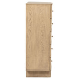 Kailani 5-drawer Bedroom Chest of Drawers Beige Oak