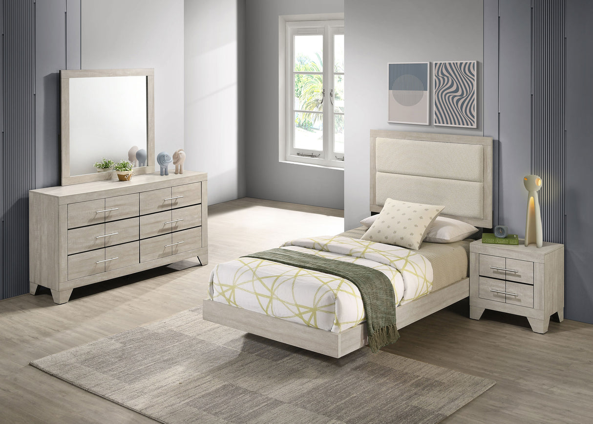 Furniture City Houma - Coaster - Trenton 4-piece Twin Bedroom Set Rustic Cream - 225061T-S4