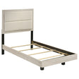 Furniture City Houma - Coaster - Trenton 54-inch Wood Twin Panel Bed Rustic Cream - 225061T