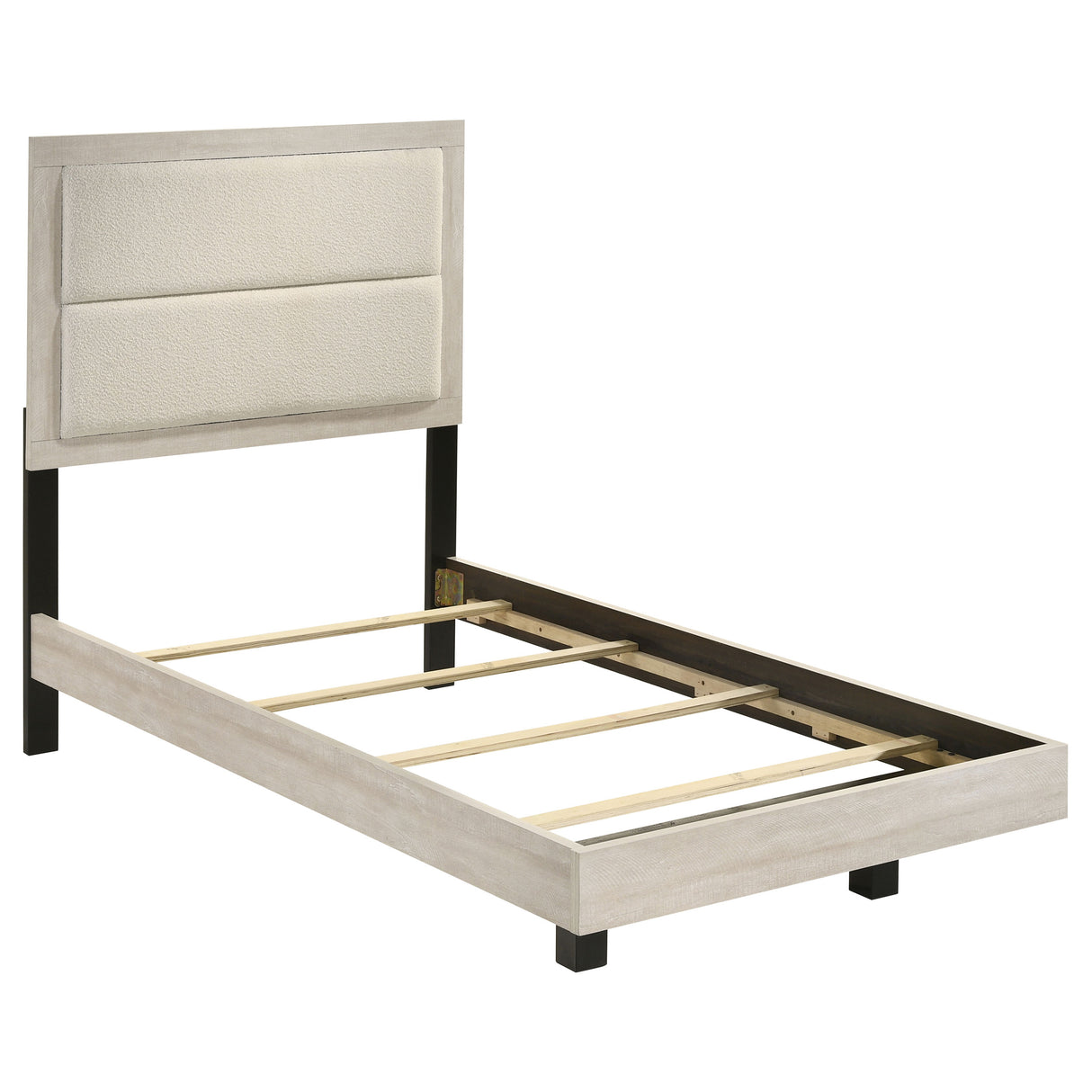 Furniture City Houma - Coaster - Trenton 54-inch Wood Twin Panel Bed Rustic Cream - 225061T
