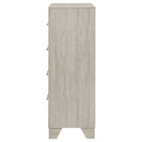 Trenton 4-drawer Bedroom Chest of Drawers Rustic Cream