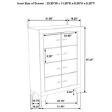 Trenton 4-drawer Bedroom Chest of Drawers Rustic Cream