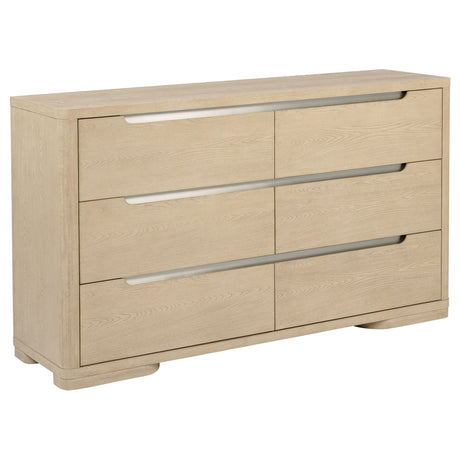 Furniture City Houma - Coaster - Ladera 6-drawer Bedroom Dresser Light Elm - 225083