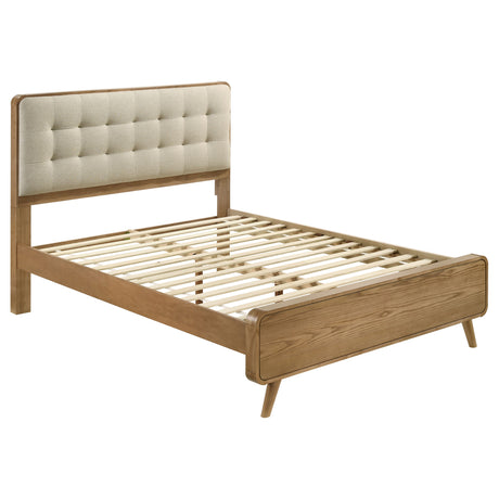 Furniture City Houma - Coaster - Robyn Wood Queen Platform Bed Light Ash - 225091Q