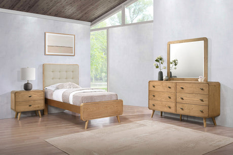Furniture City Houma - Coaster - Robyn 4-piece Twin Bedroom Set Light Ash - 225091T-S4
