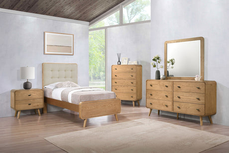 Furniture City Houma - Coaster - Robyn 5-piece Twin Bedroom Set Light Ash - 225091T-S5