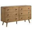 Furniture City Houma - Coaster - Robyn 6-drawer Bedroom Dresser Light Ash - 225093