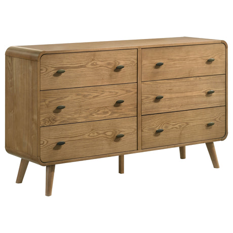 Furniture City Houma - Coaster - Robyn 6-drawer Bedroom Dresser Light Ash - 225093