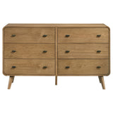 Robyn 6-drawer Bedroom Dresser Light Ash
