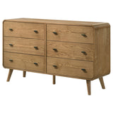 Robyn 6-drawer Bedroom Dresser Light Ash