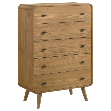 Furniture City Houma - Coaster - Robyn 5-drawer Bedroom Chest of Drawers Light Ash - 225095