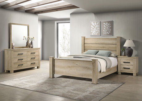 Furniture City Houma - Coaster - Oakglen 4-piece Queen Bedroom Set Weathered Oak - 225101Q-S4