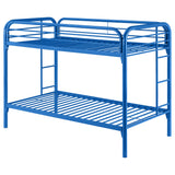 Morgan Metal Twin Over Twin Bunk Bed Blue
