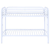 Morgan Metal Twin Over Twin Bunk Bed White