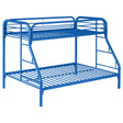 Furniture City Houma - Coaster - Morgan Metal Twin Over Full Bunk Bed Blue - 2258B