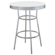 Furniture City Houma - Coaster - Retro Round 30-inch 1950's Bistro Pub Height Bar Table White - 2300