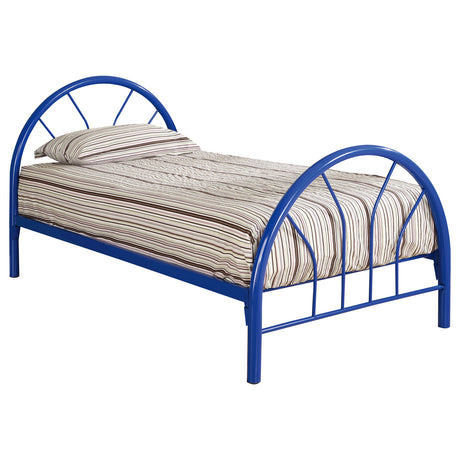 Furniture City Houma - Coaster - Marjorie Metal Twin Open Frame Bed Blue - 2389N