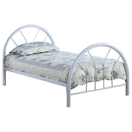 Furniture City Houma - Coaster - Marjorie Metal Twin Open Frame Bed White - 2389W
