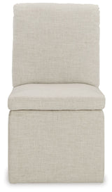 Krystanza - 9 Pc. - Dining Room Table, 8 Oatmeal Side Chairs - Weathered Gray