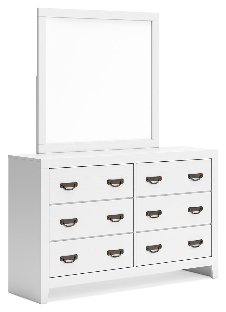Binterglen - Dresser And Mirror - White