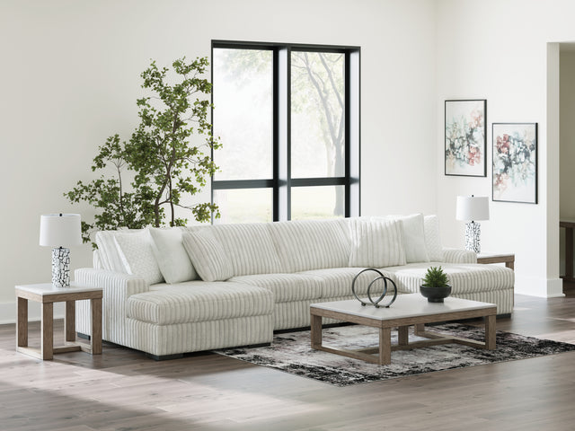 Furniture City Houma - Ashley Furniture - Stupendous 4-Piece Sectional with Double Chaise - RAF 4-Piece Sectional with Double Chaise / Alloy - 25903S5