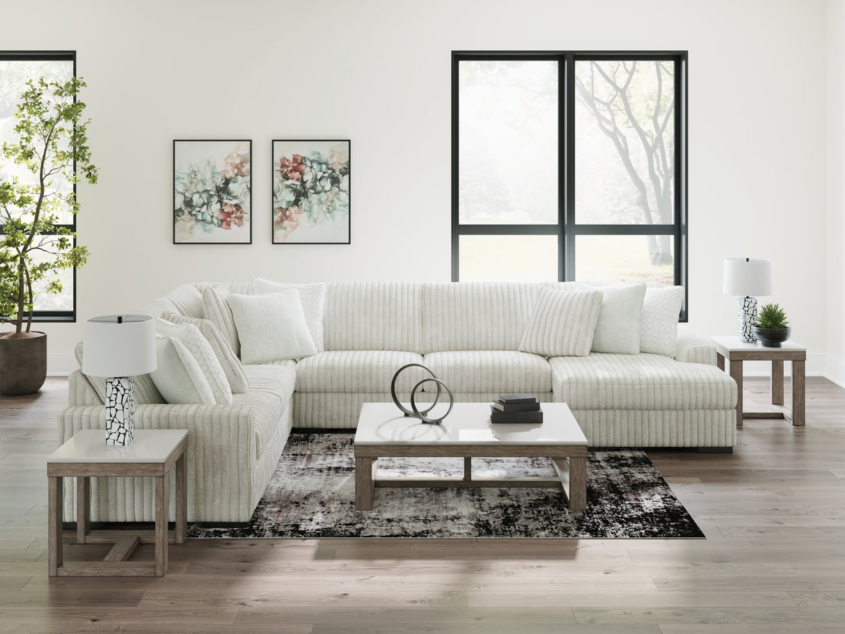 Furniture City Houma - Ashley Furniture - Stupendous Sectional - LAF 5-Piece Sectional with Chaise / Alloy - 25903S9