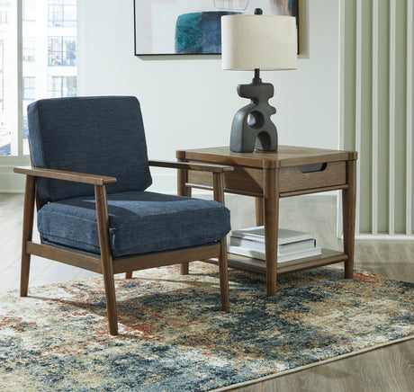 Furniture City Houma - Ashley Furniture - Bixler Accent Chair - Showood Accent Chair / Navy - 2610660
