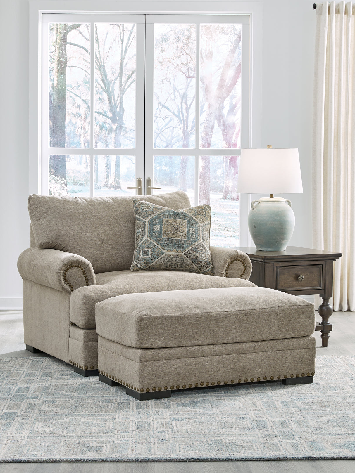 Furniture City Houma - Ashley Furniture - Galemore Oversized Chair and Ottoman - Oversized Chair and Ottoman - 27004U1