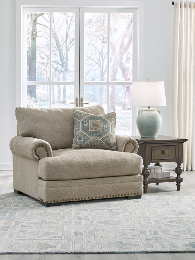 Furniture City Houma - Ashley Furniture - Galemore Oversized Chair - Chair and a Half / Quarry - 2700423