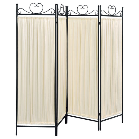 Furniture City Houma - Coaster - Dove 4-Panel Room Divider Folding Shoji Screen Beige - 2710