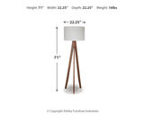 Dallson - Wood Floor Lamp  - Brown