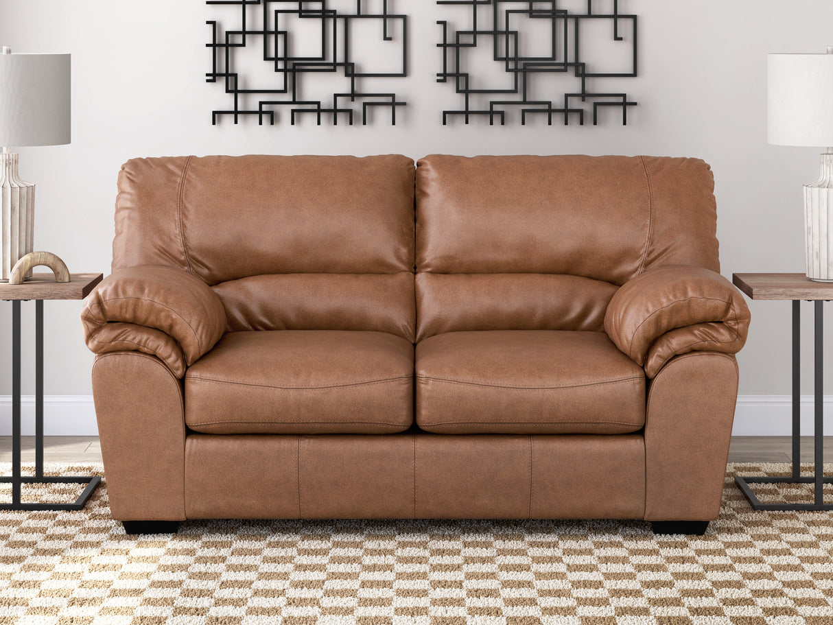 Furniture City Houma - Ashley Furniture - WillowBend Living Room - Loveseat / Caramel - PC2770435