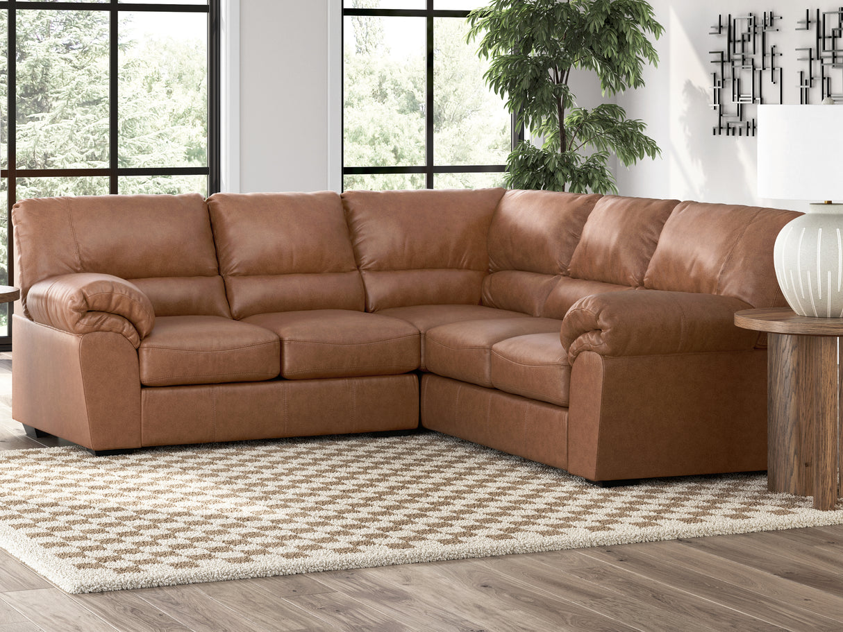 Furniture City Houma - Ashley Furniture - WillowBend Sectional - RAF 2-Piece Sectional / Caramel - PC27704S1