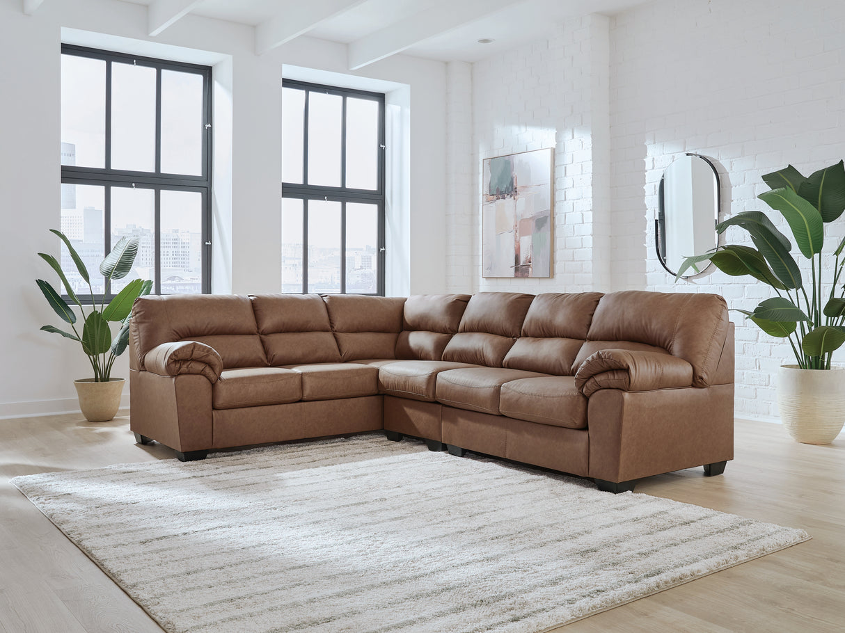 Furniture City Houma - Ashley Furniture - WillowBend 3-Piece Sectional - LAF 3-Piece Sectional / Caramel - PC27704S4