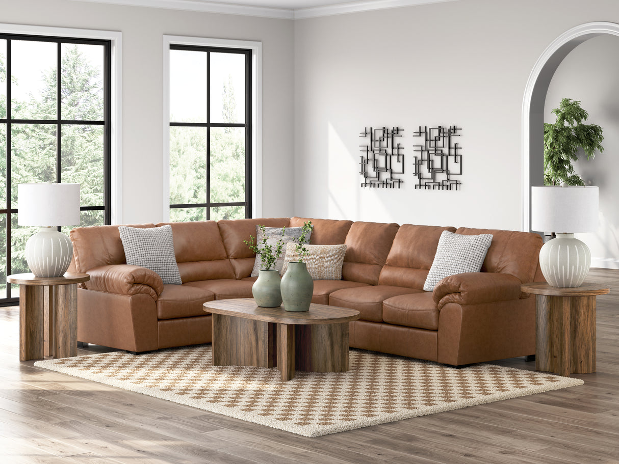 Furniture City Houma - Ashley Furniture - WillowBend Sectional - LAF 3-Piece Sectional / Caramel - PC27704S4