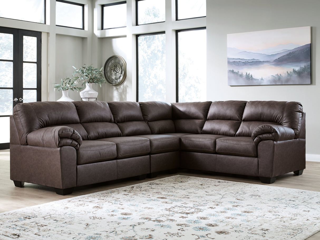 Furniture City Houma - Ashley Furniture - WillowBend 3-Piece Sectional - RAF 3-Piece Sectional / Umber - PC27705S3